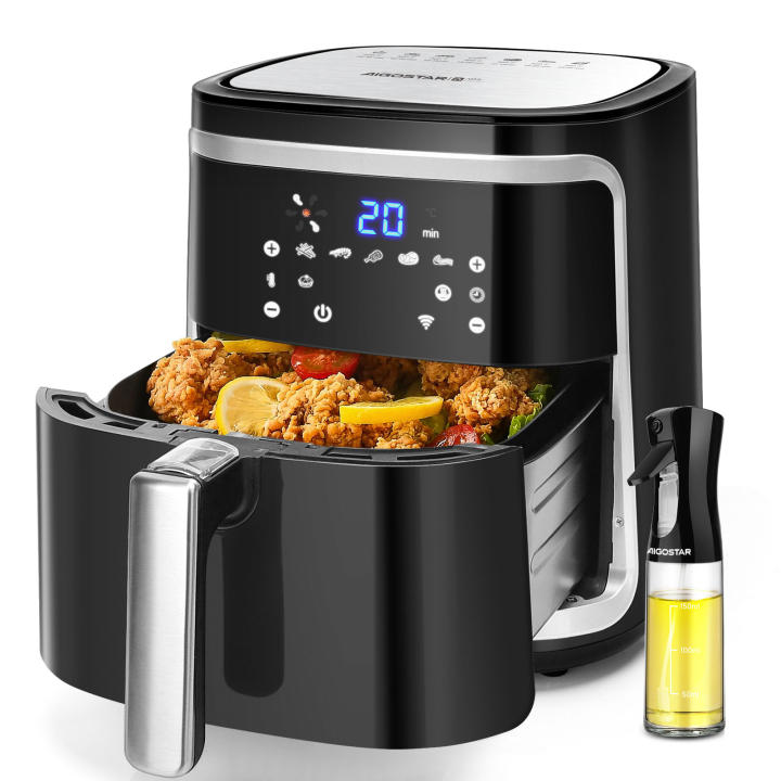 Aigostar Freidora de Aire 8L con Ventana - 2000W Doble Calentamiento, 10 Programas, C