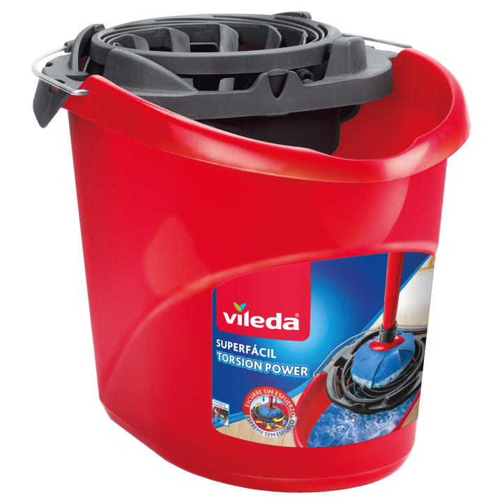 Vileda  Cubo Super Fácil  Escurridor con diseño ergonómico para menor esfuerzo  Compa