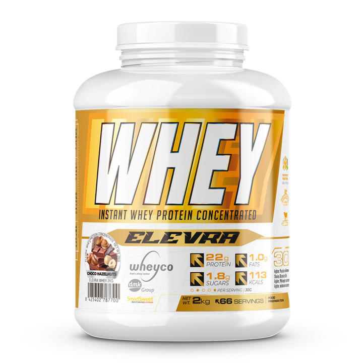 ELEVRA - 100% PRO Whey Protein 2kg / Esta fórmula superior de proteína de suero conce
