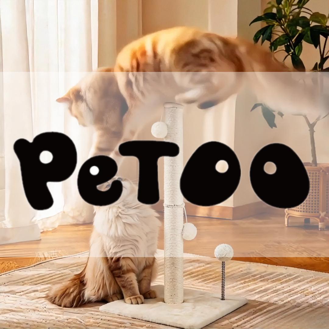 PETOO,Poste rascador XXL para gatos 40x40x83 cm – Rascador resistente con base establ