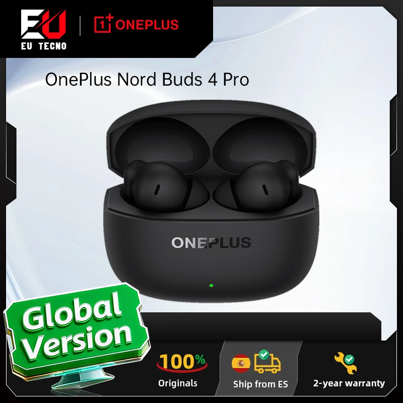 Auriculares OnePlus Nord Buds 4 Pro (versión global) con cancelación activa de ruido,