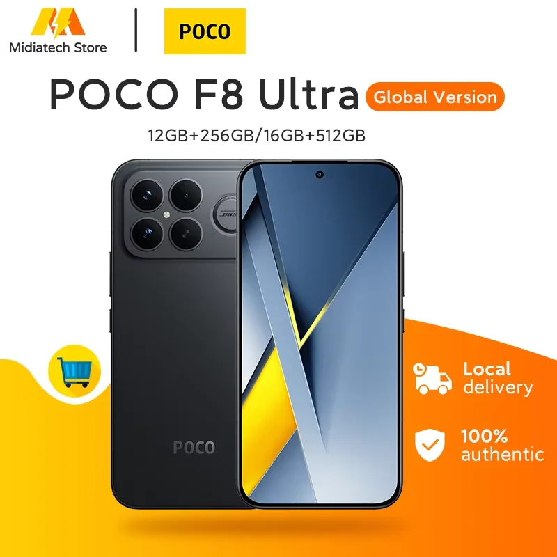 Versión global POCO F8 Ultra Snapdragon 8 Elite Gen 5 Smartphone Pantalla AMOLED de 6