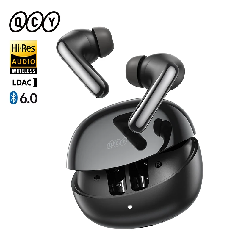 QCY MeloBuds N60 HT19 Audífonos Inalámbricos Bluetooth 6.0, Cancelación de Ruido Híbr