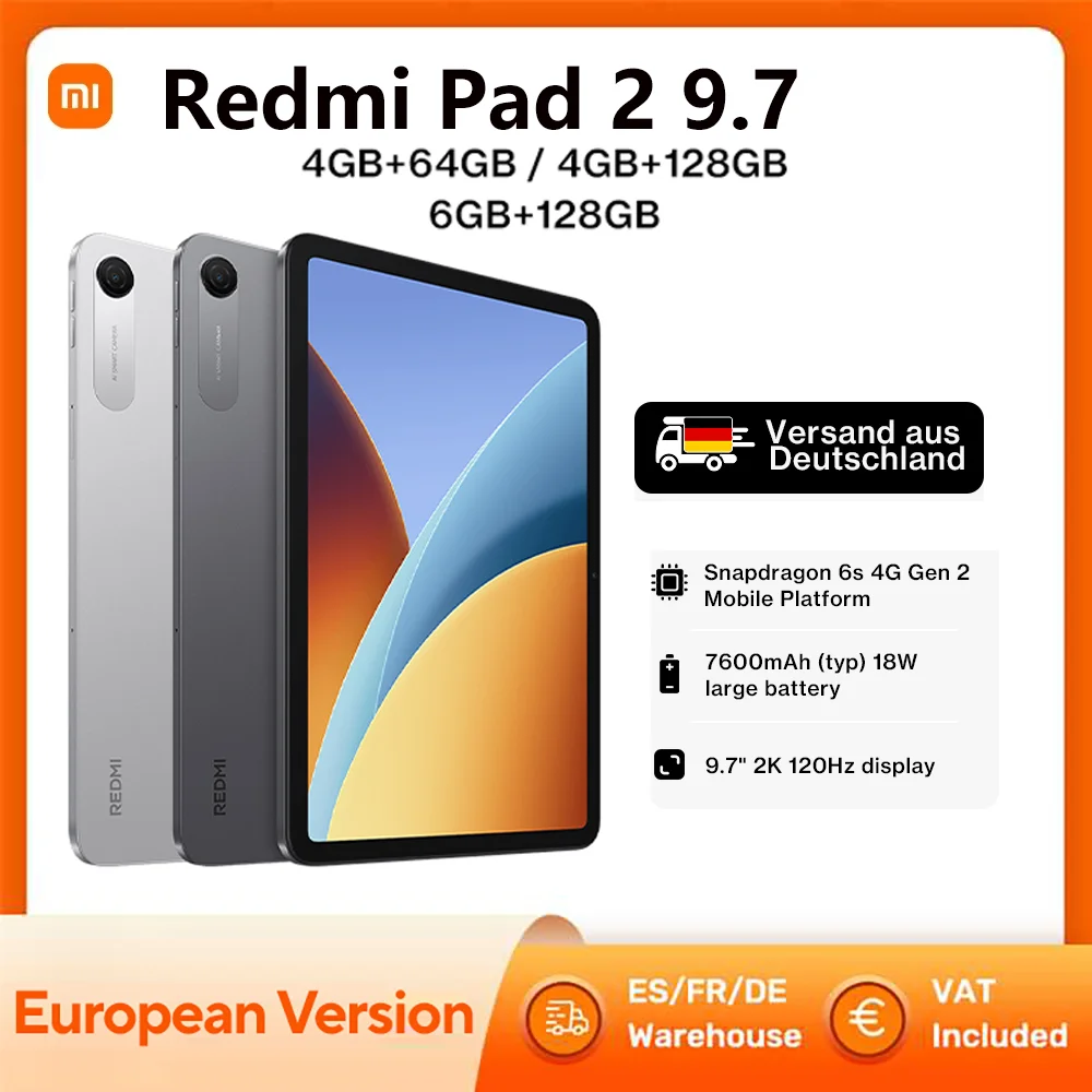 Tableta Xiaomi Redmi Pad 2 de 9.7 Pulgadas con WiFi, Pantalla 2K 120Hz, Octa-Core, RO