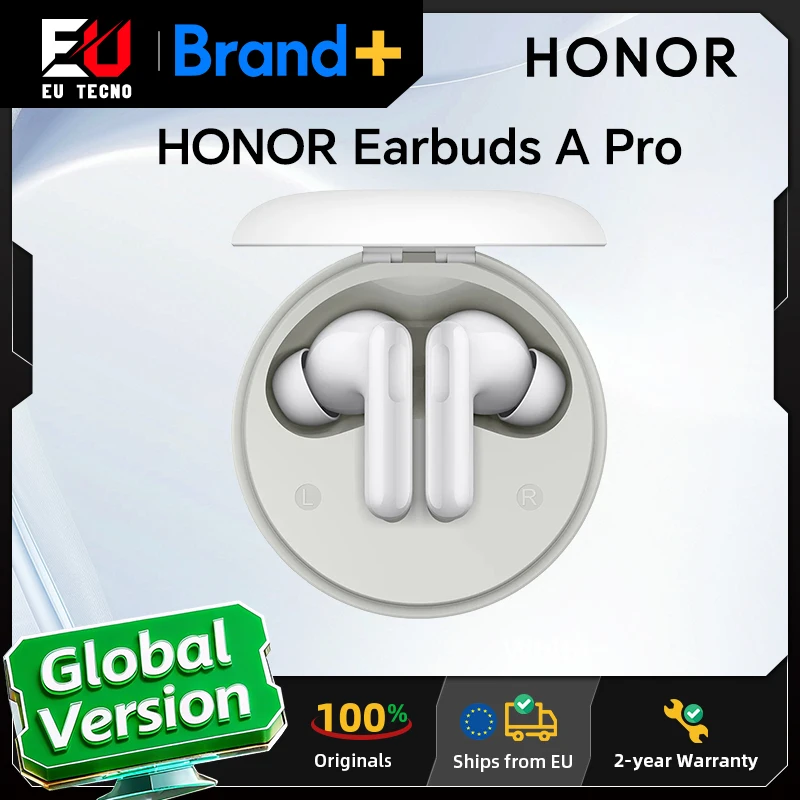 HONOR Earbuds A Pro, Controlador Grande de 12.4 mm, Cancelación Activa de Ruido de 49