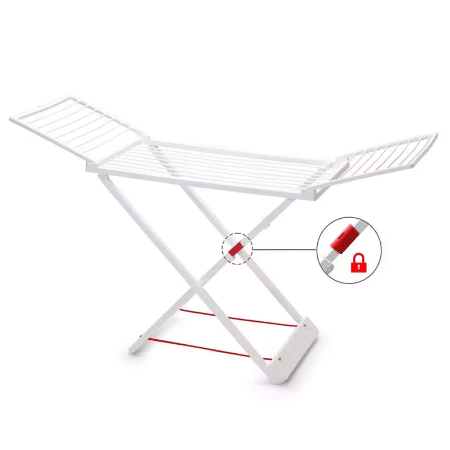 Tendedero de Ropa Plegable Blanco 20m² – Independiente, Ahorro de Espacio, Resistente