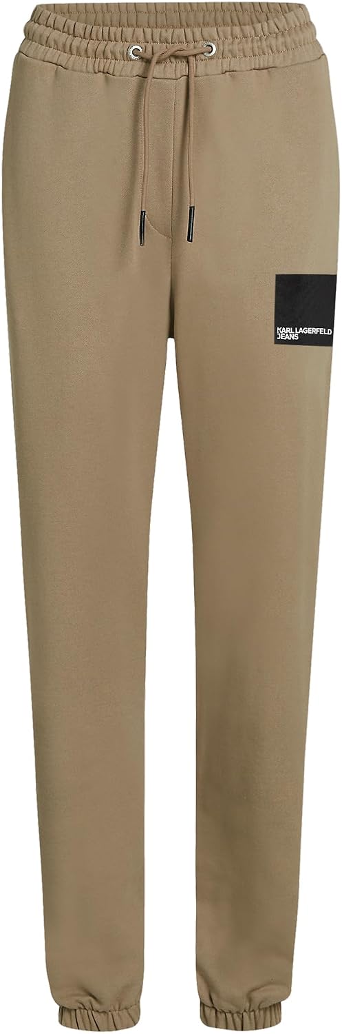 KARL LAGERFELD JEANS Box Logo Regular Sweatpant en Topo Desierto: estilo icónico y má