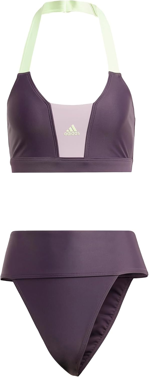 adidas Sportswear Bikini Colorblock con estilo deportivo en Aurora Black/Preloved Fig