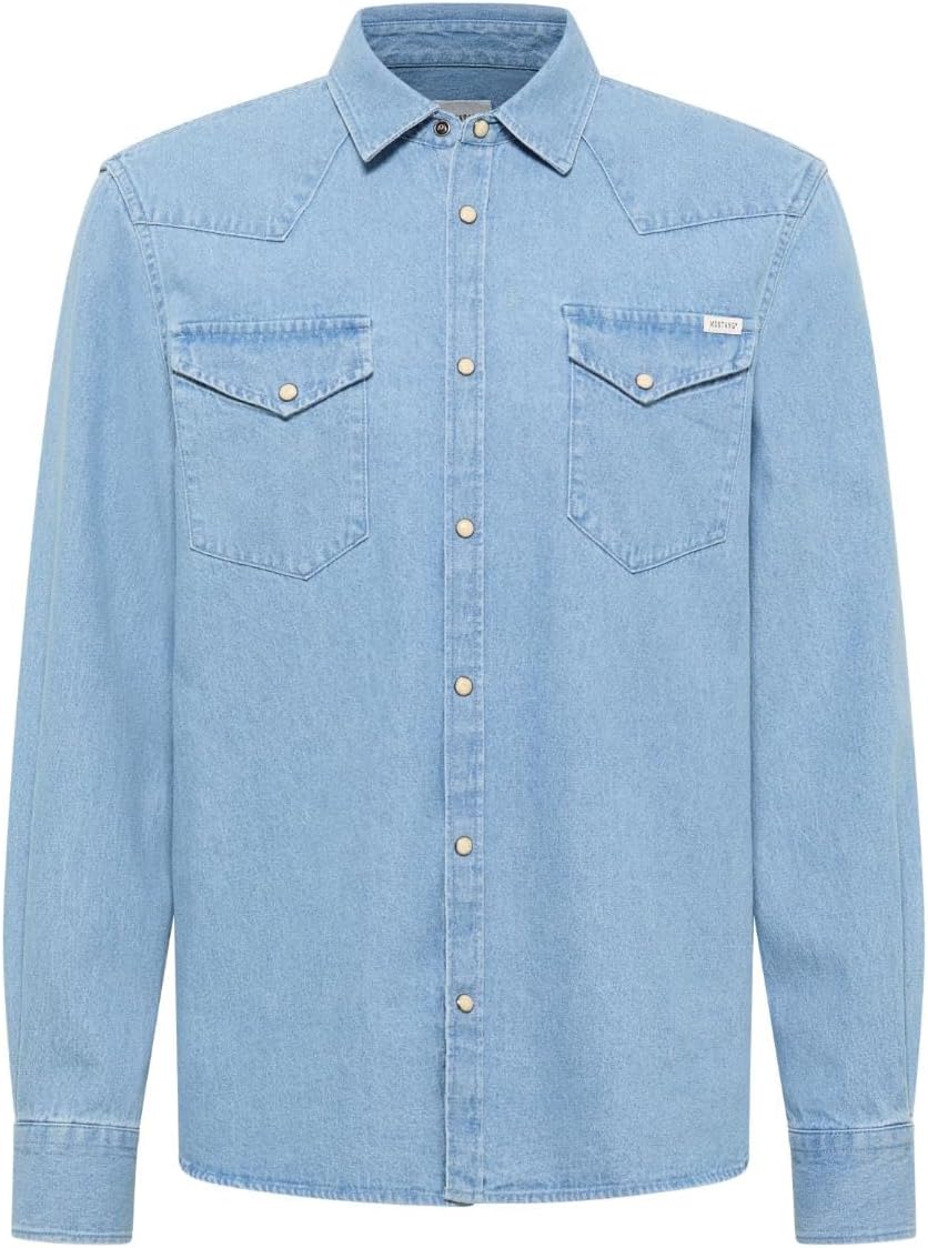 MUSTANG Style Duver Camisa Azul Claro 100: estilo fresco para tu día a día.