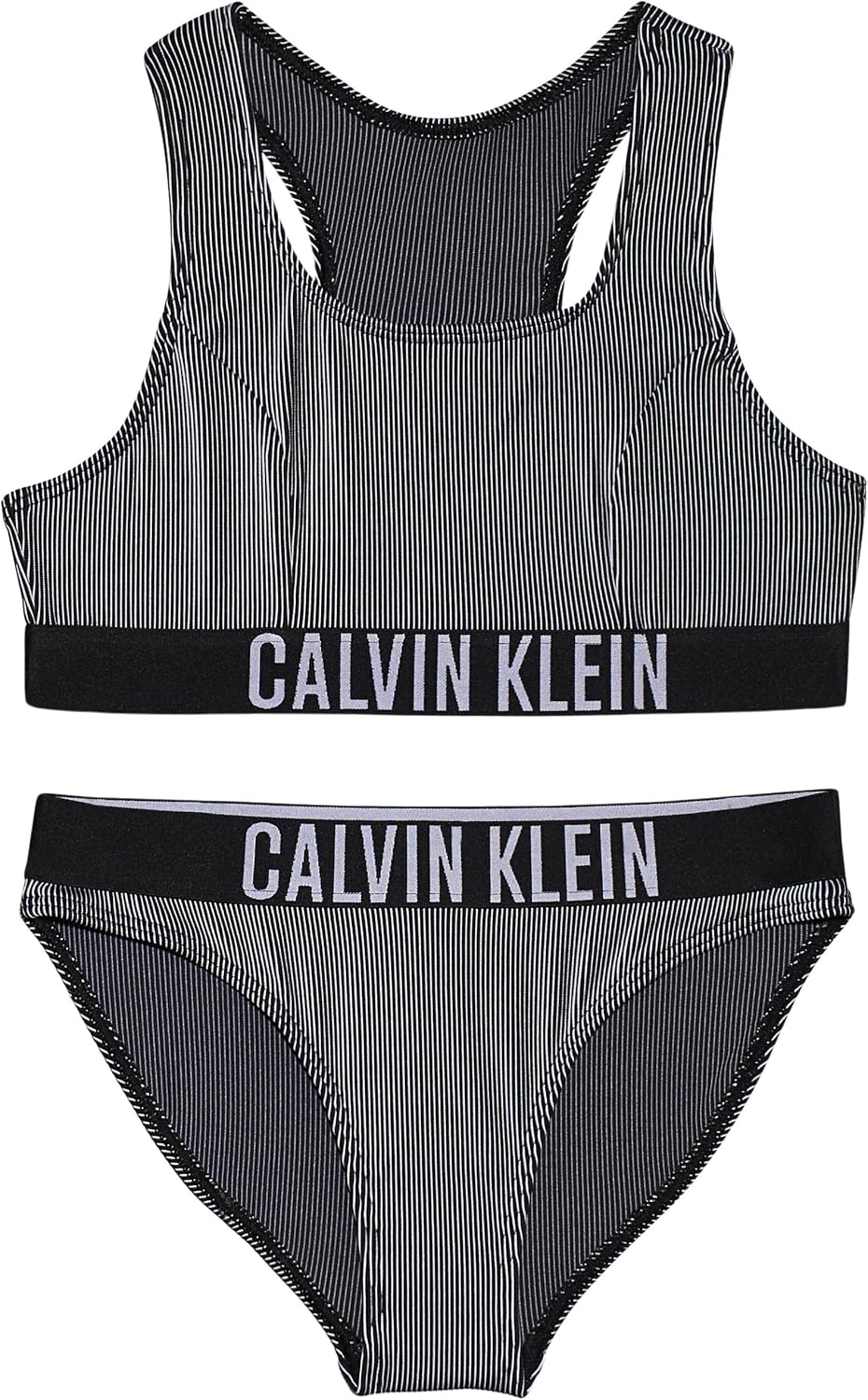 Calvin Klein Conjunto de Bikini Bralette de Canalé en Negro (Pvh Black)