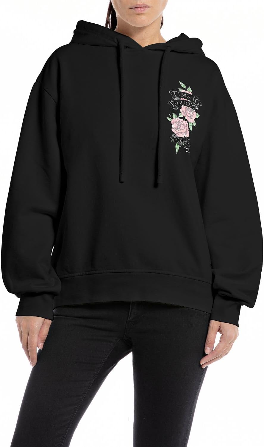 REPLAY Sudadera con Capucha 098 Negro