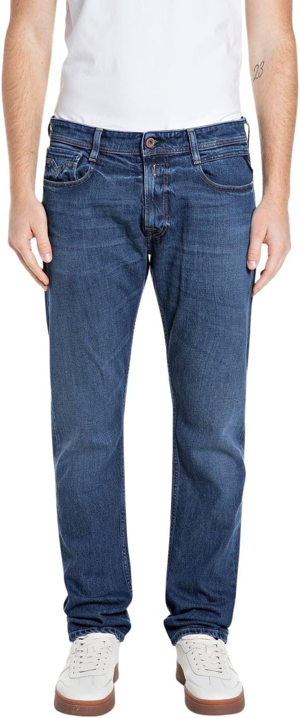 Replay Vaqueros 007 Dark Blue: estilo denim premium en azul oscuro