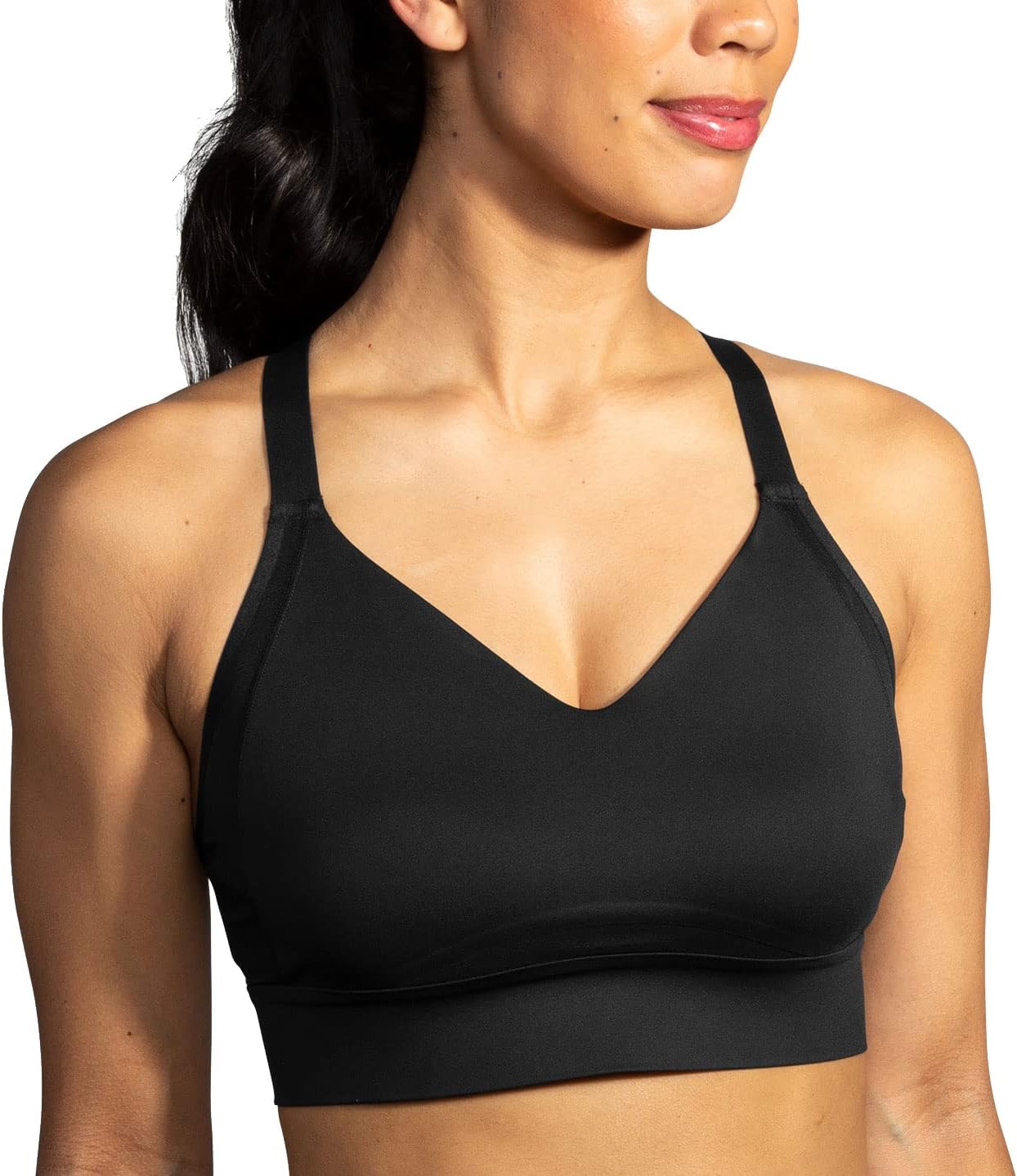 BROOKS Drive Interlace Run Bra: sujeción deportiva premium en negro