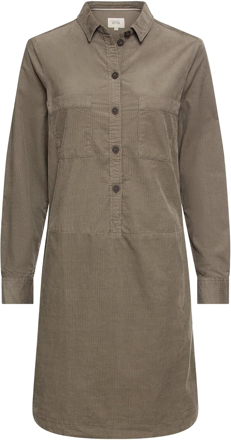 camel active 391340-6s02 Vestido en verde grisáceo, estilo cómodo y actual