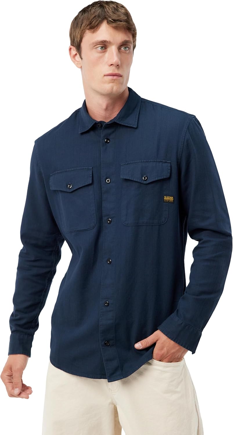G-STAR Camisa Marine Slim Azul dk Patriot Blue (GD D24963-D454-H416)