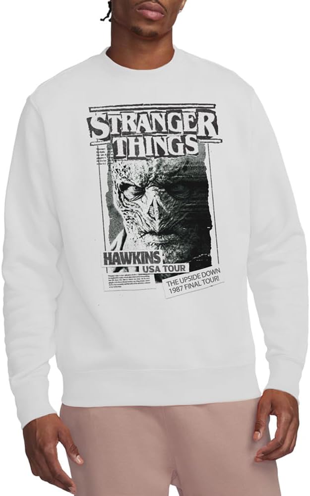 Stranger Things Newspaper Vecna Sudadera en Blanco, Diseño Impactante para Fans