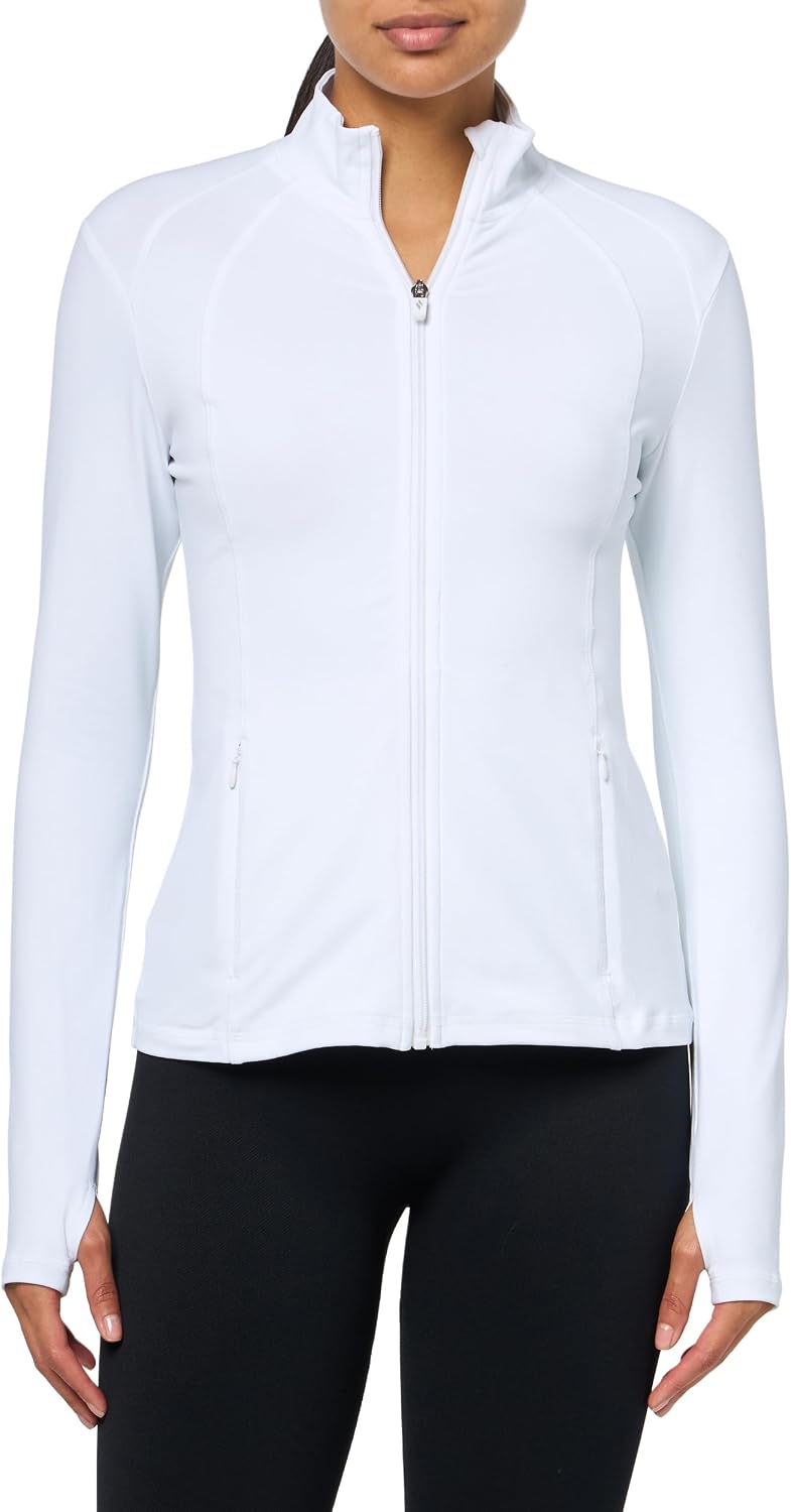 Skechers Chaqueta Deportiva Go Walk Blanca, Ideal para Caminar y Entrenar