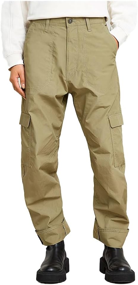 G-STAR Pantalones Cargo 3D Boyfriend en Verde Ensis: Estilo Urbano y Comodidad Superi