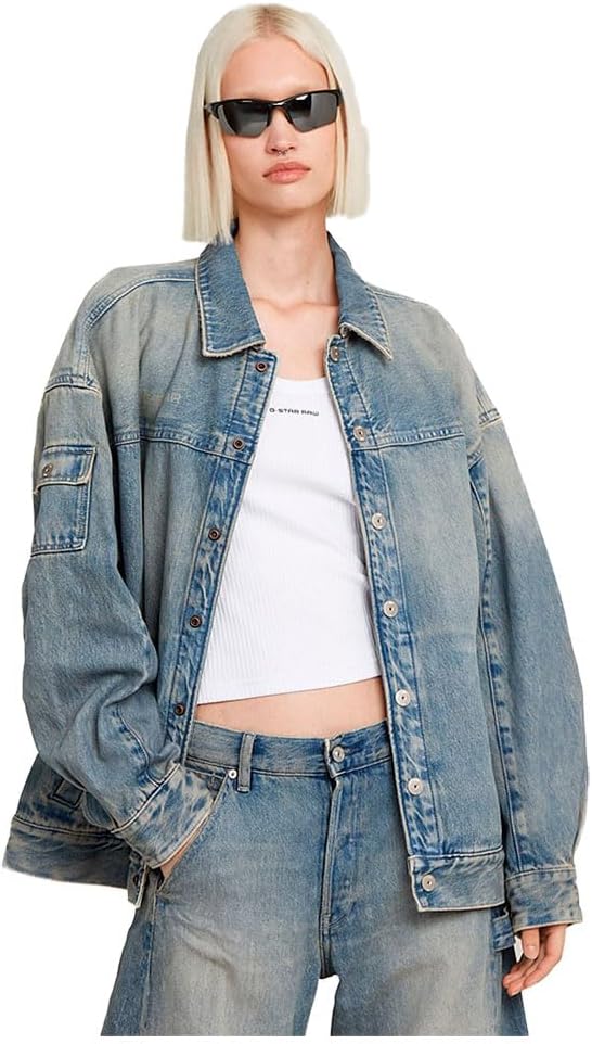 G-STAR Cazadora Long Drifter Azul Vintage Futurity: estilo icónico que destaca