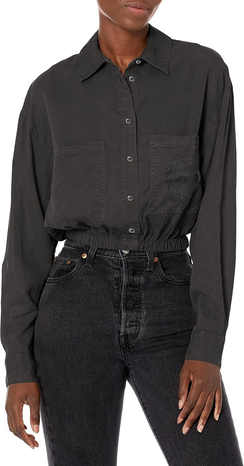 Desigual Shirt Long Sleeve Camiseta Negra de Manga Larga, Estilo Moderno y Versátil