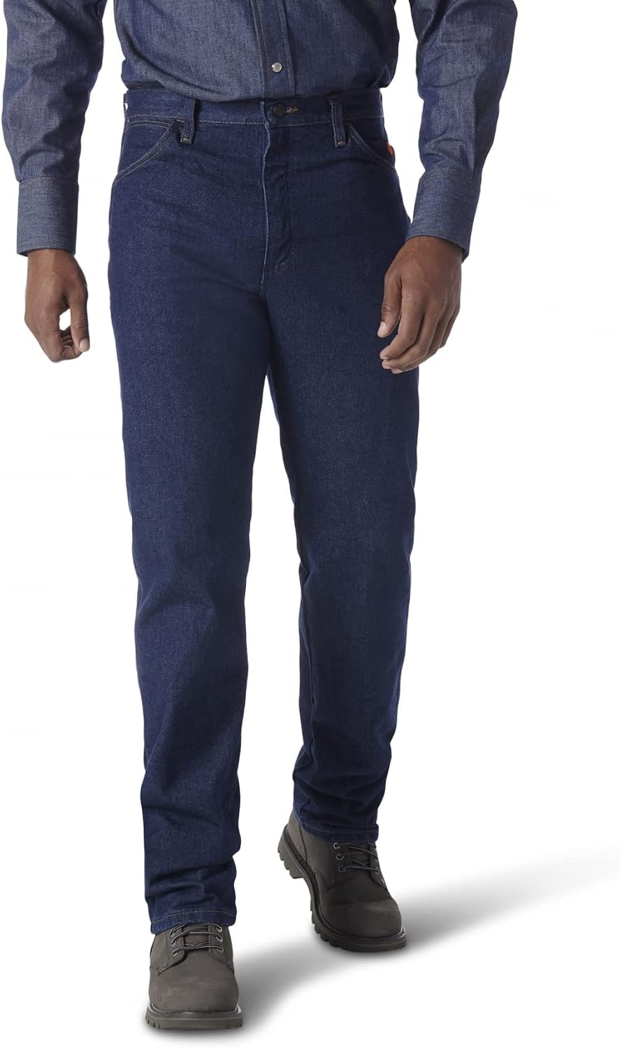 Wrangler Vaqueros Resistentes al Fuego de Ajuste Original en Azul, Máxima Protección 