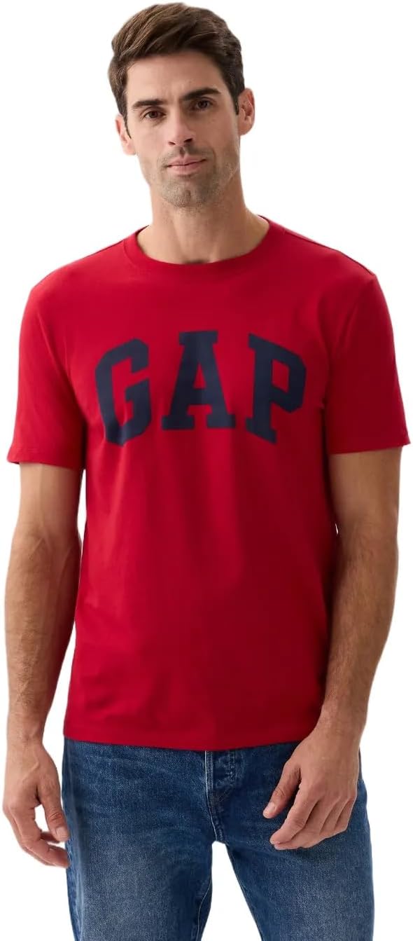GAP Camiseta con Logotipo Suave en Manzana Roja, Estilo Clásico y Cómodo