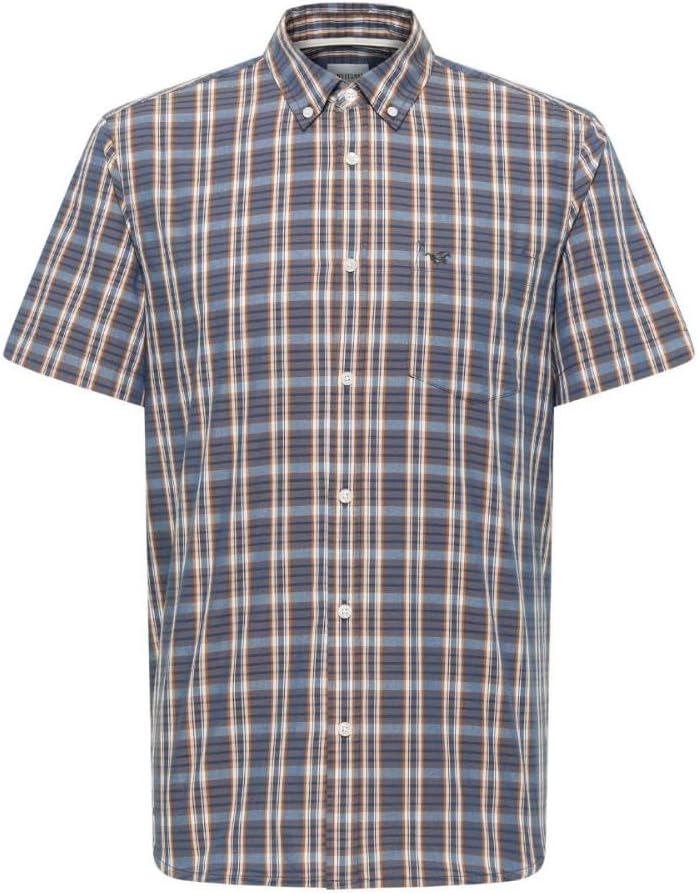 MUSTANG Style Berkeley Camisa Light Blue Two Tone 12866, diseño moderno y versátil