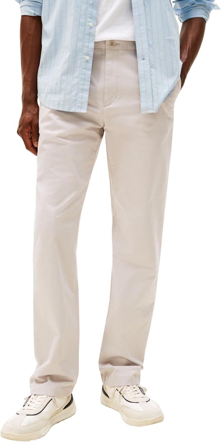 Tommy Hilfiger Pantalón Twill Chino Regular Fit Elástico en Gris October Grey