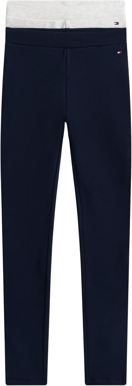 Tommy Hilfiger Paquete de 2 Leggings KG0KG09367 en Azul Marino/Gris Jaspeado, comodid