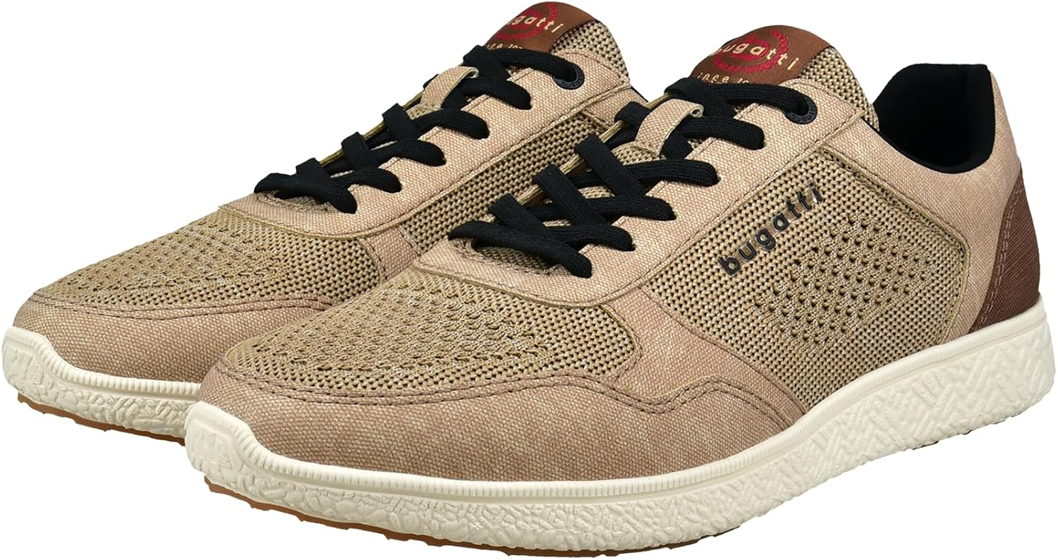 Bugatti 435-AQM01 Zapatillas Beige Dorado: estilo y confort para tu día a día