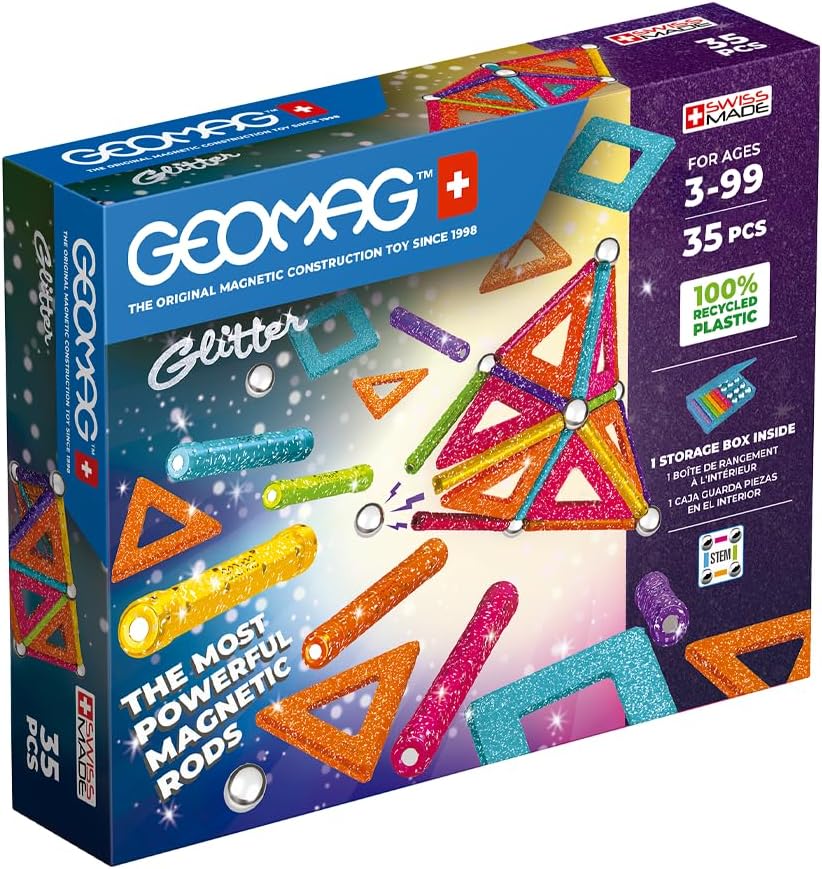 Geomag Glitter Recycled Construcciones Magnéticas 35 Piezas