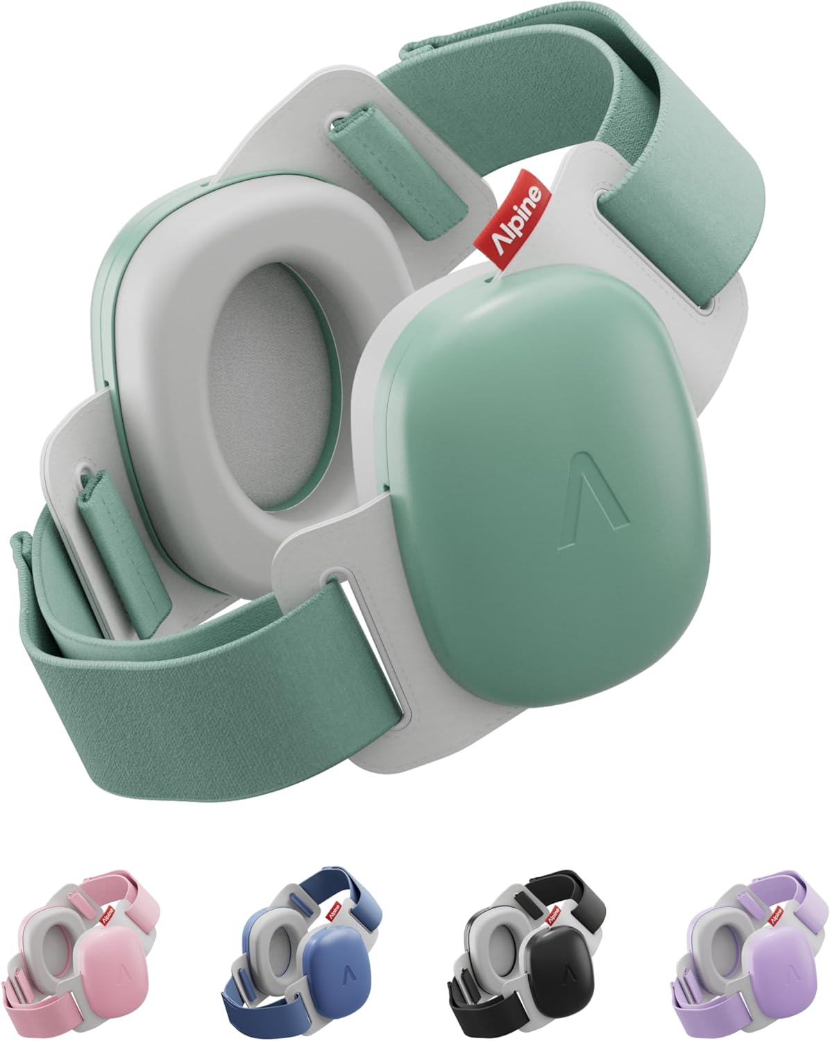 Alpine Muffy Baby Confort Cascos Antiruido Bebé Verde