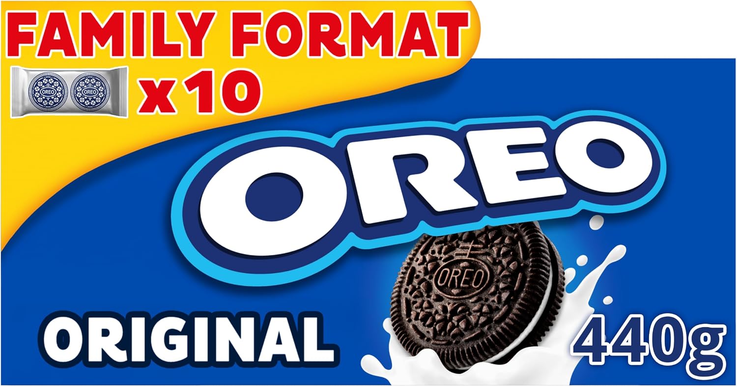 Pack 4 Oreo Galletas de Chocolate Rellenas Crema Vainilla 440 g