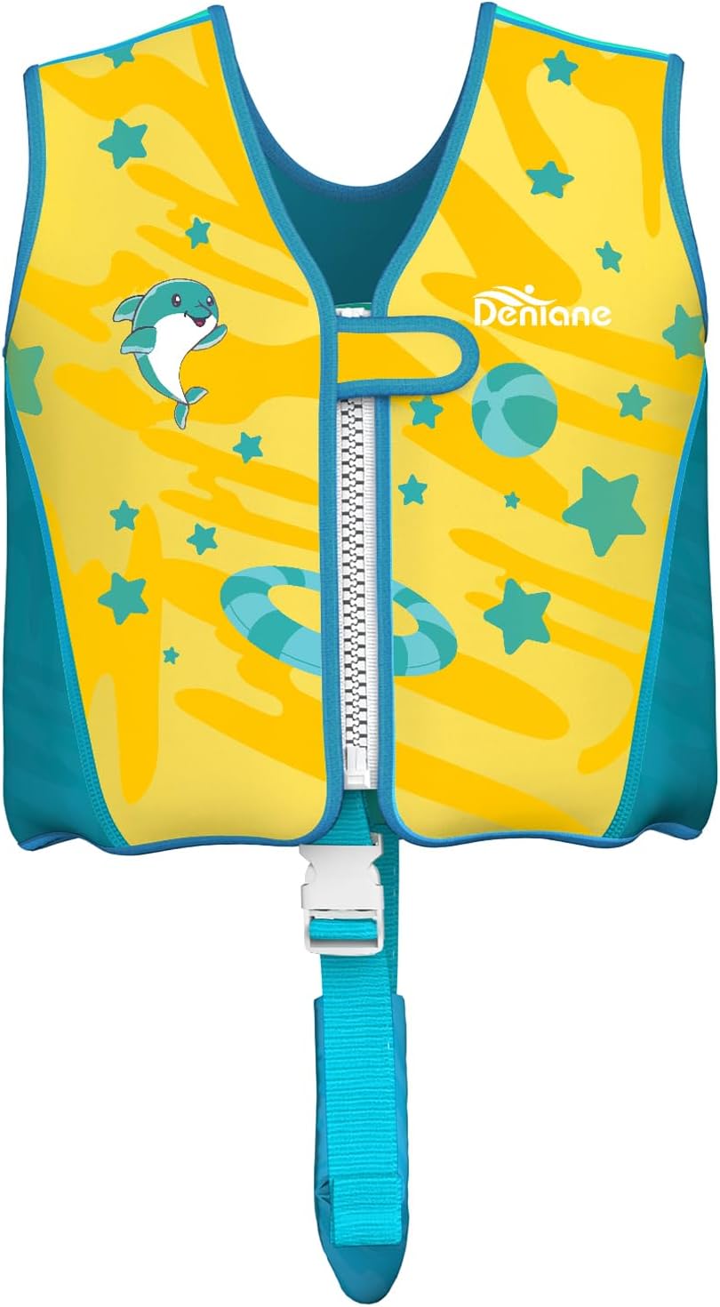 Denlane Chaleco de Natación Niños 2-9 Años Probado por TÜV