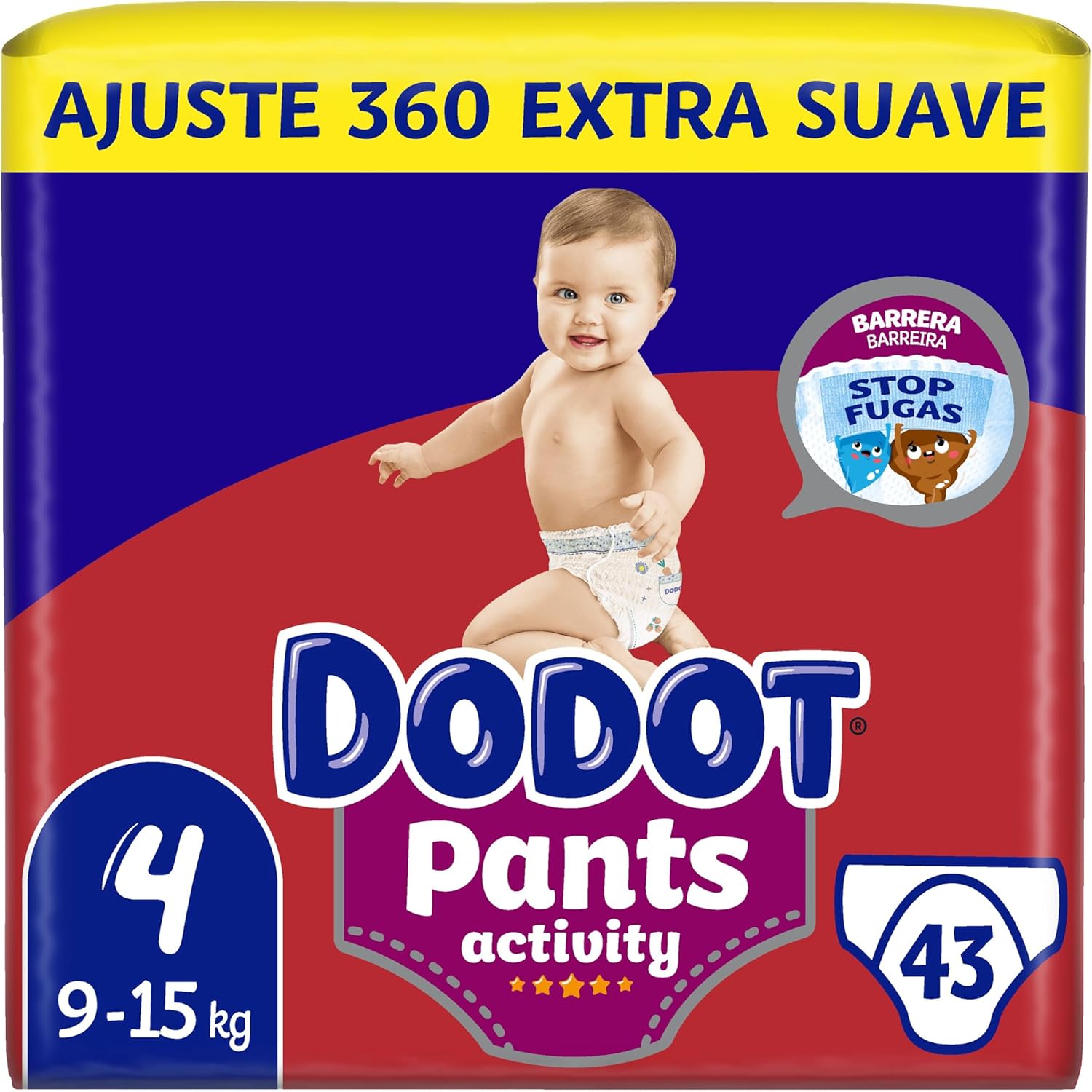 Dodot Activity Pants Pañal-Braguita Talla 4 43 ud (9-15 kg)