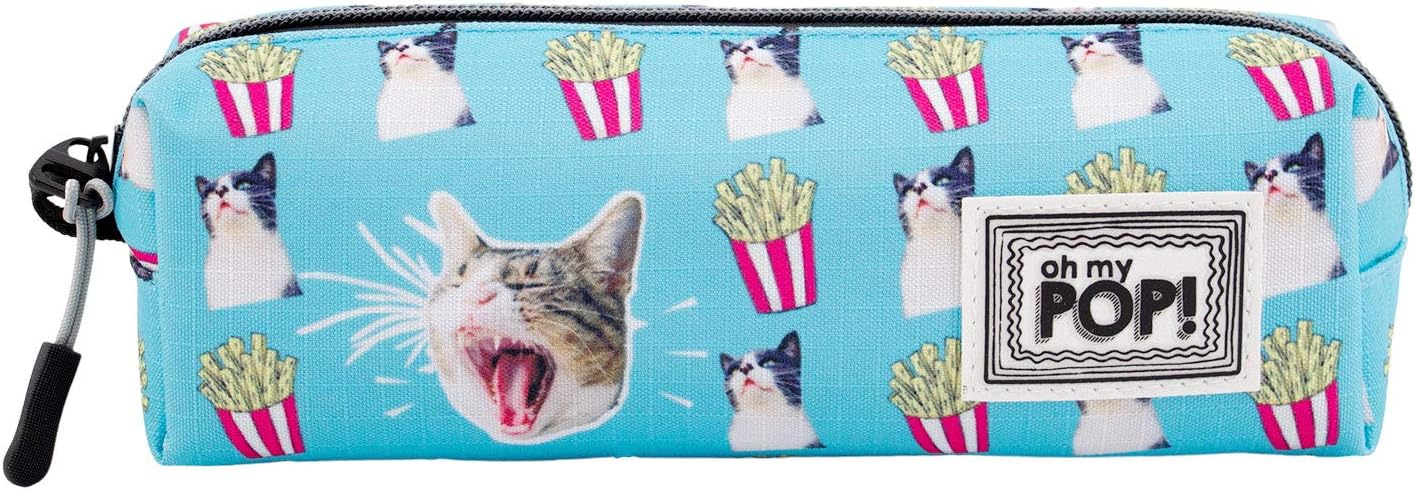 Oh My Pop! Angry Cat Estuche Portatodo Cuadrado 21x7 cm