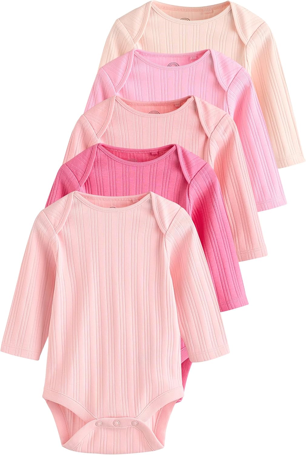 Pack 5 Prénatal Body Bebé Niña Manga Corta 100% Algodón, Talla 3 a 24 Meses