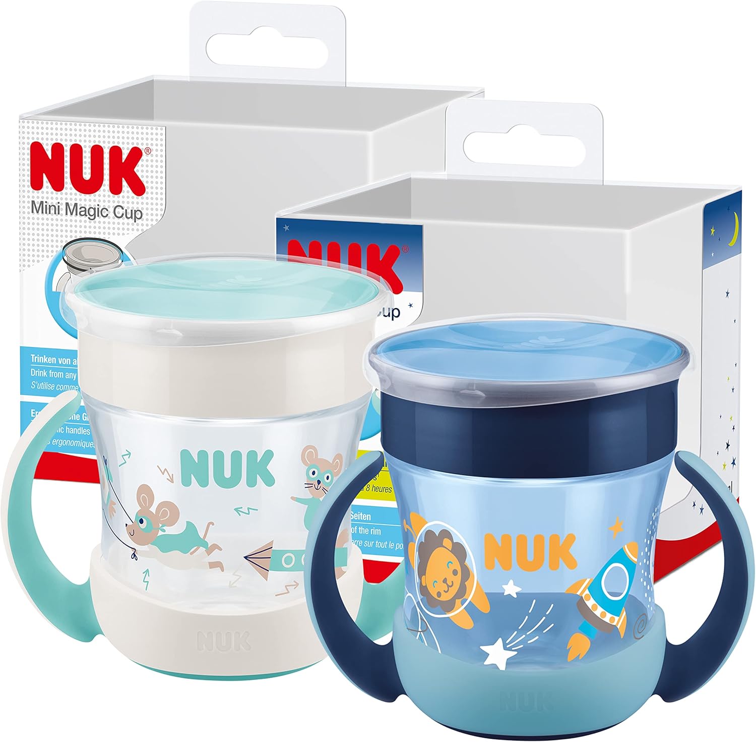 Pack 2 NUK Mini Magic Cup Night Taza para Sorber 160ml