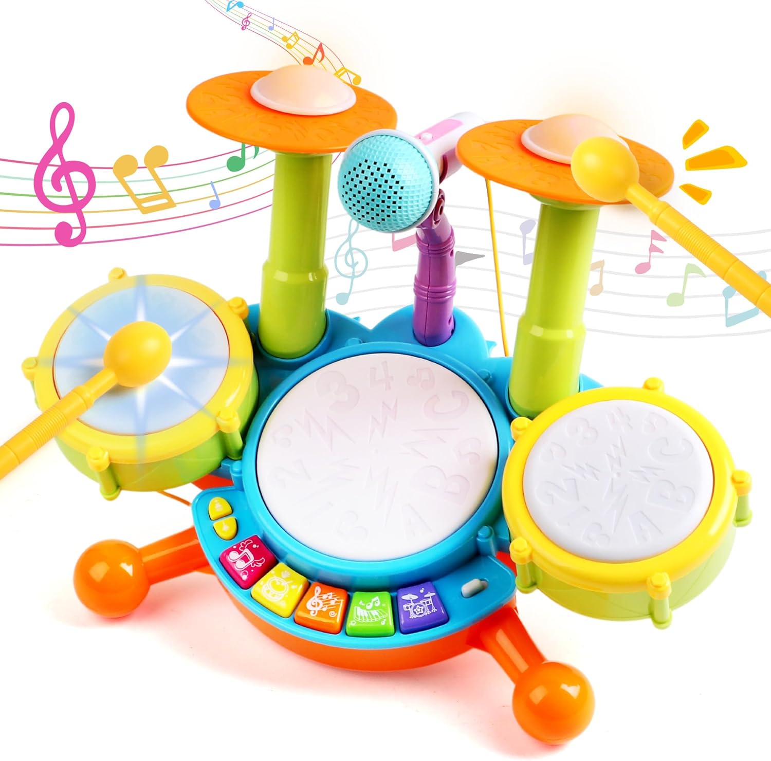 Fajiabao Batería Musical Infantil 1-3 Años