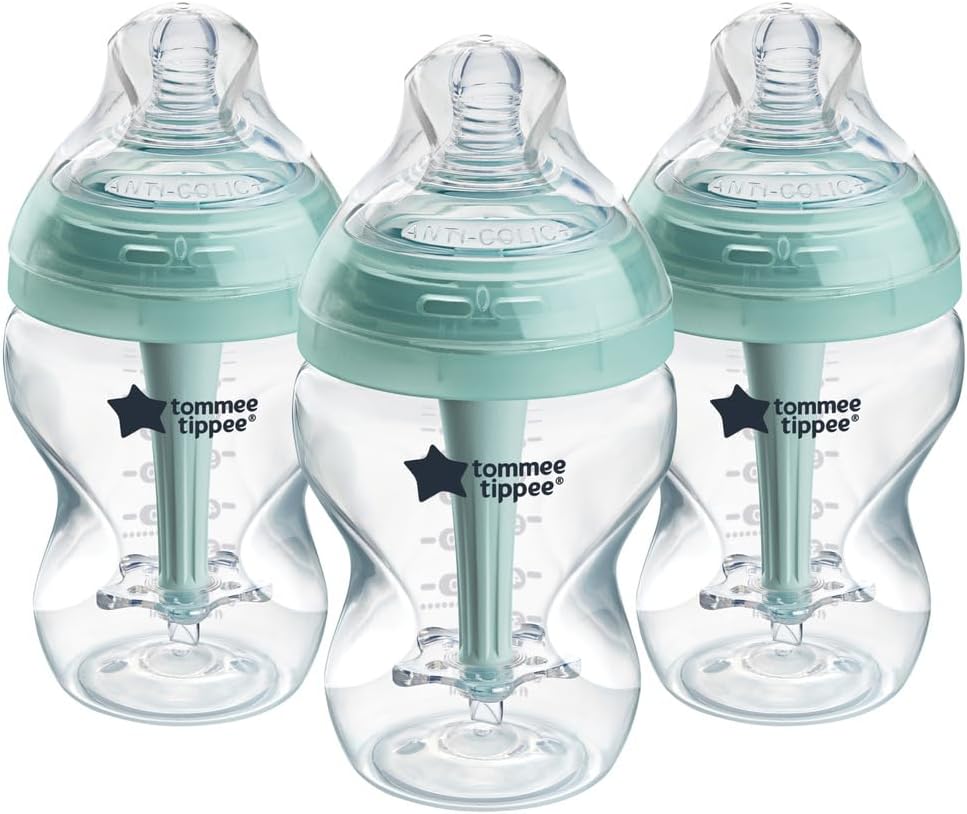 Pack 4 Tommee Tippee Biberones Anticólicos con Varilla Ventilación 2x150ml + 2x260ml