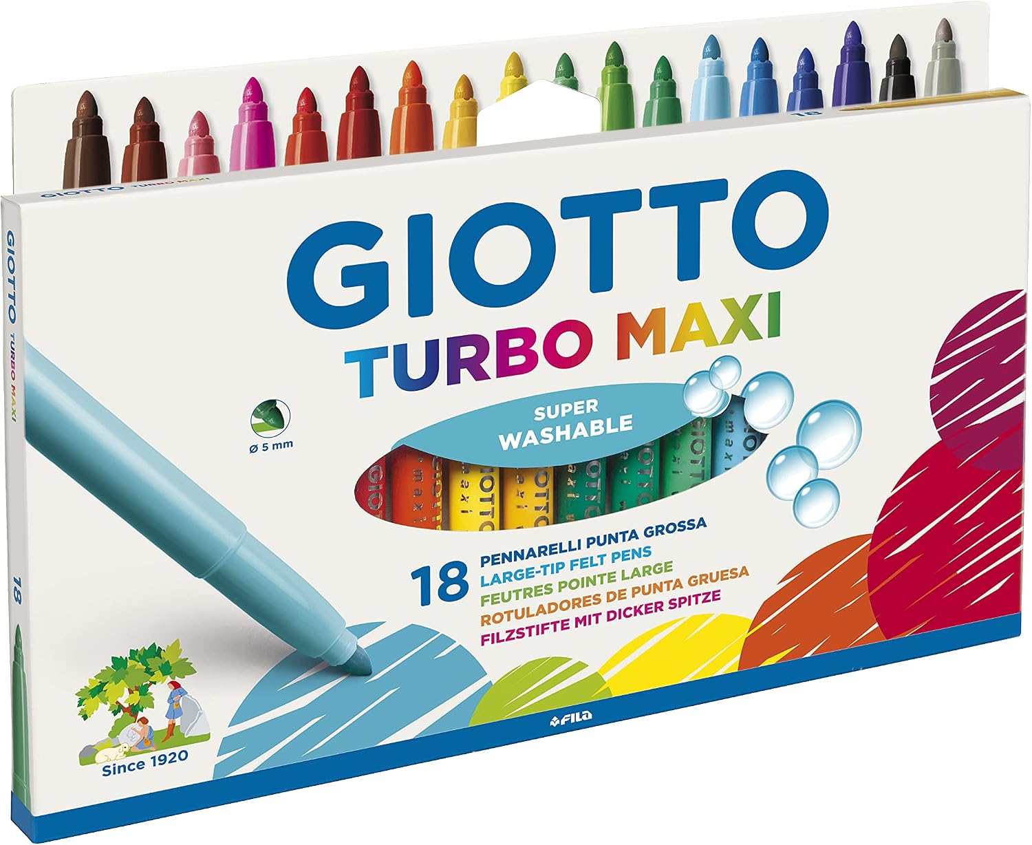 Estuche de 18 Rotuladores Giotto Turbo Maxi