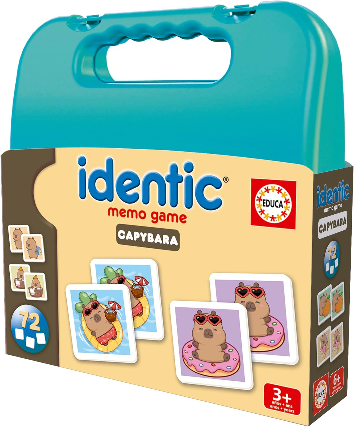 Juego de Memoria Educa Identic Capybaras 72 Cartas