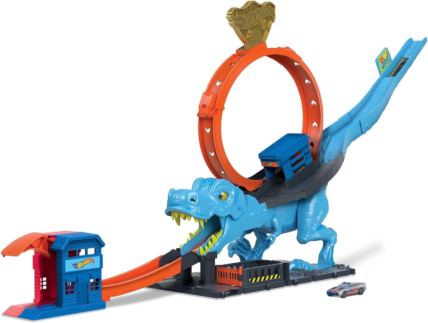 Pista de Carreras Hot Wheels City T-Rex Mordida con Coche
