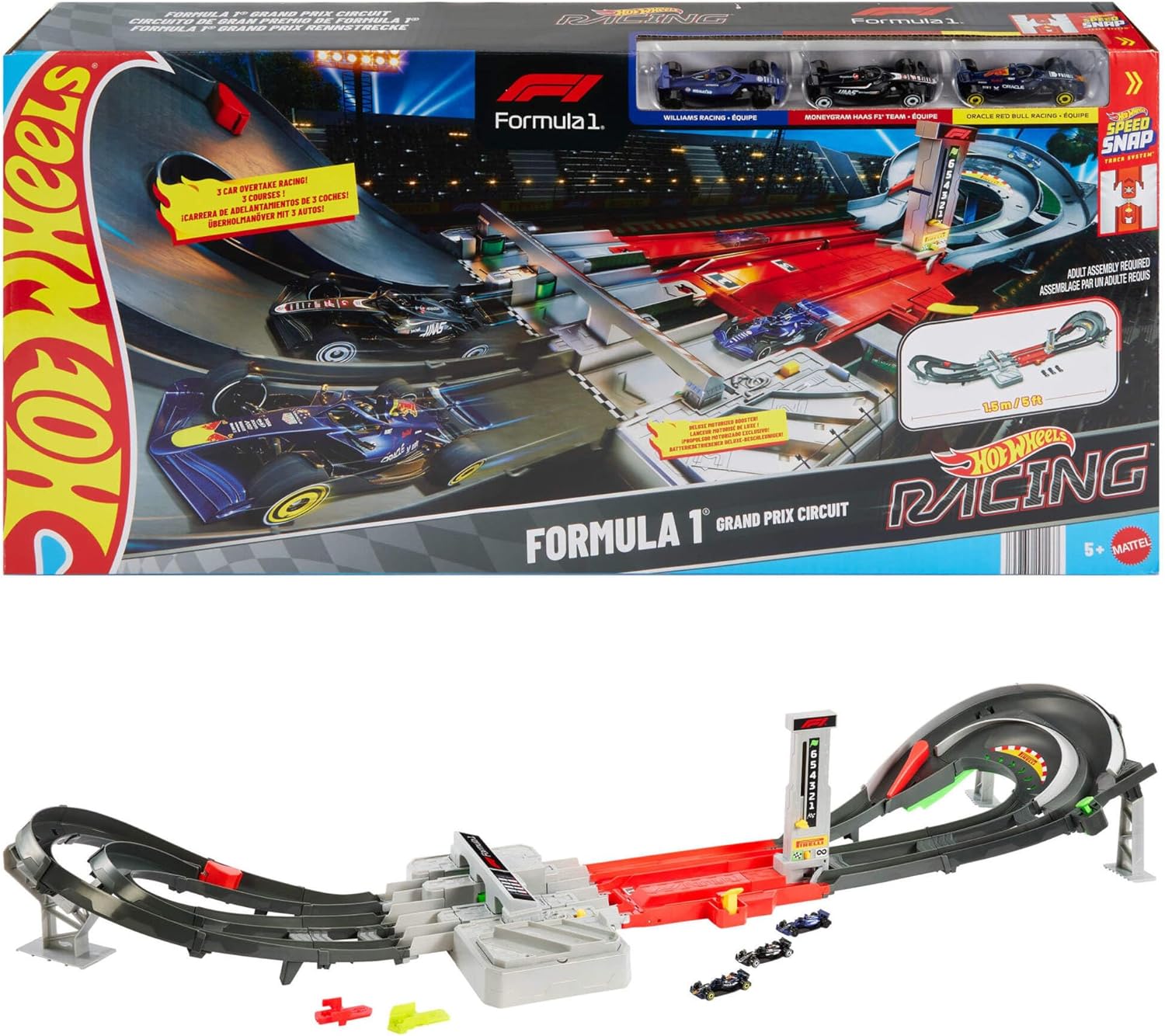 Pista Hot Wheels Grid Start de Fórmula 1 + 2 Coches