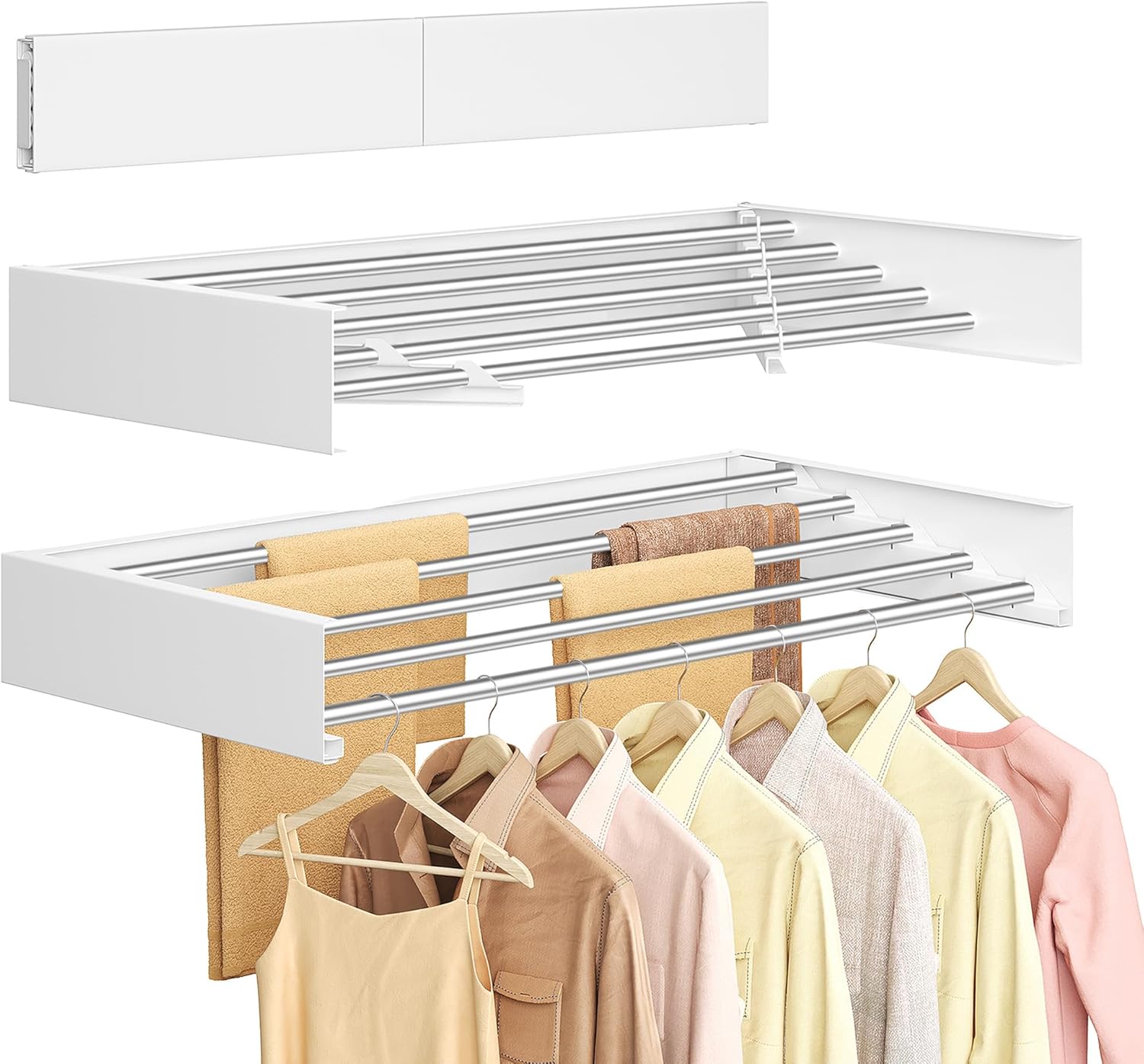 Tendedero plegable con 6 barras de 80cm