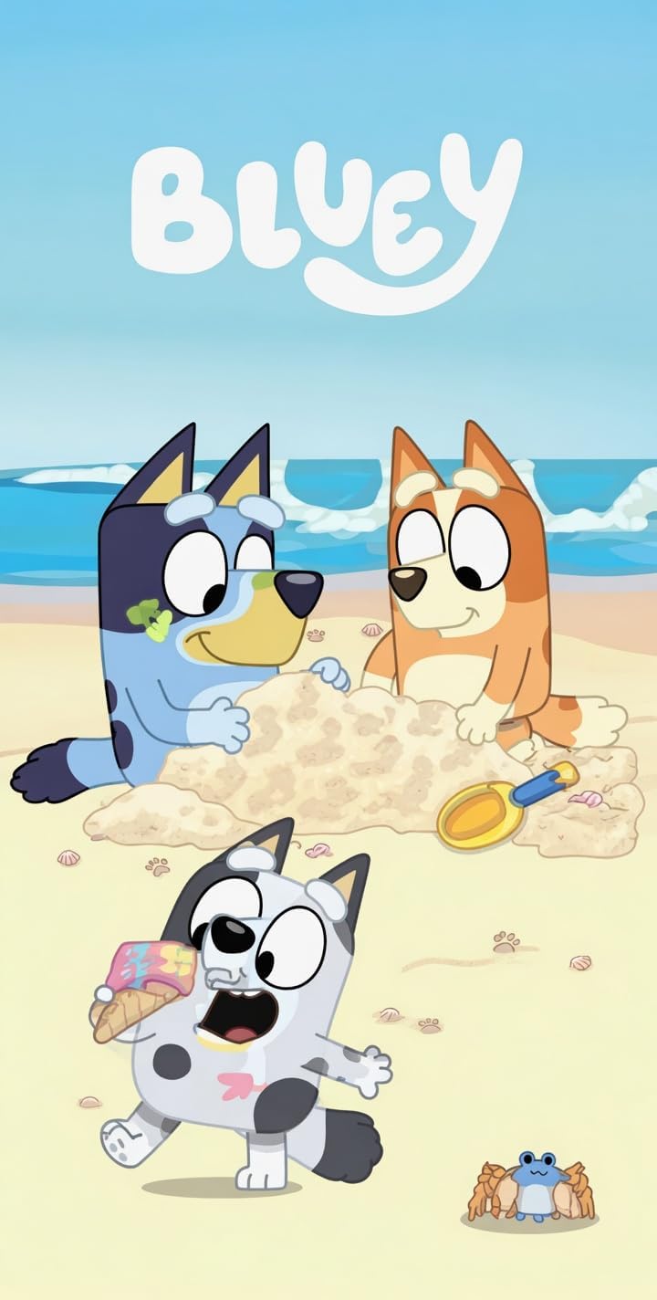 Toalla de Playa Minnie, Bluey o Stitch