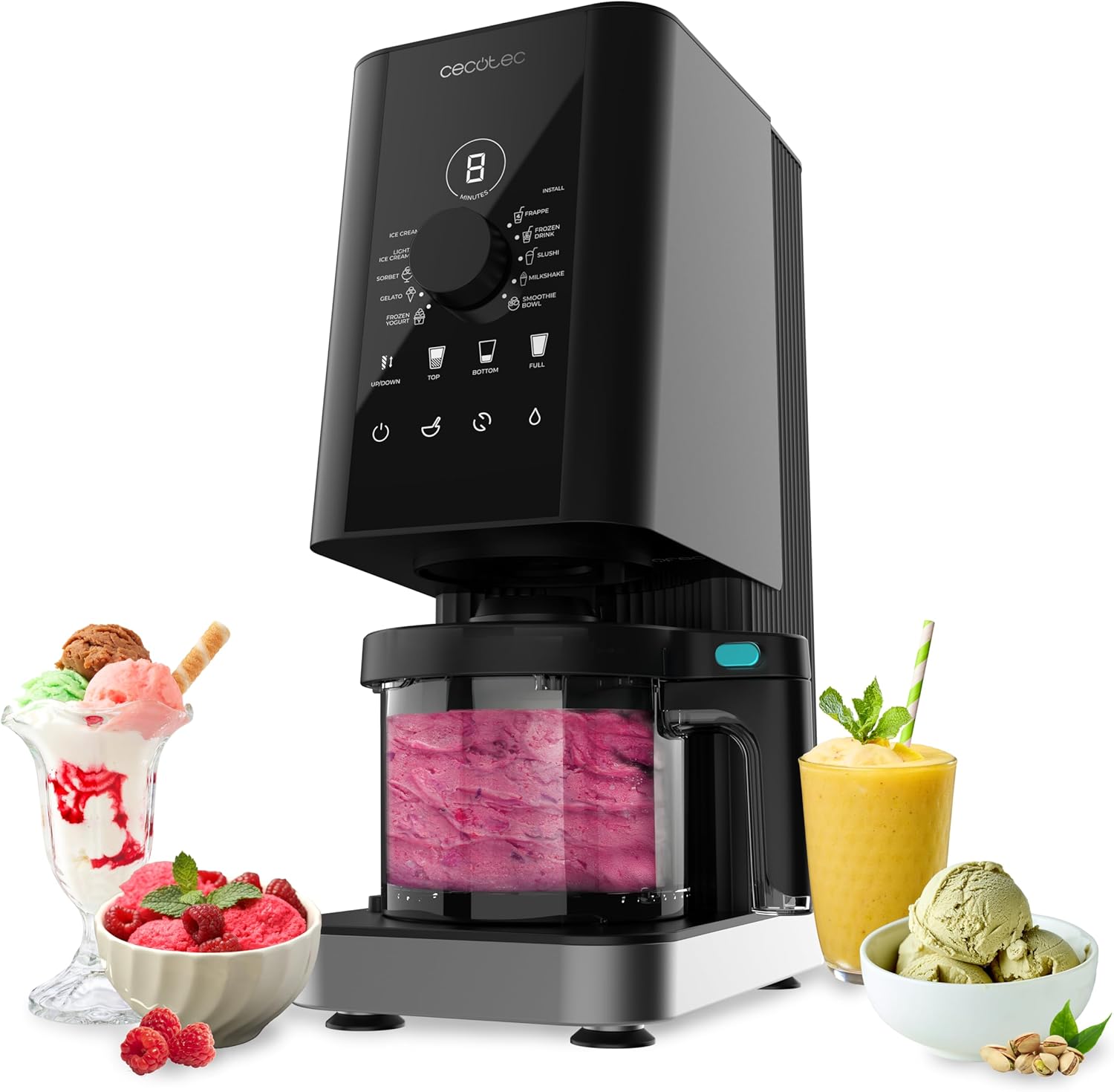 Teendow KF-2501U1 Heladera 8 Programas Negra