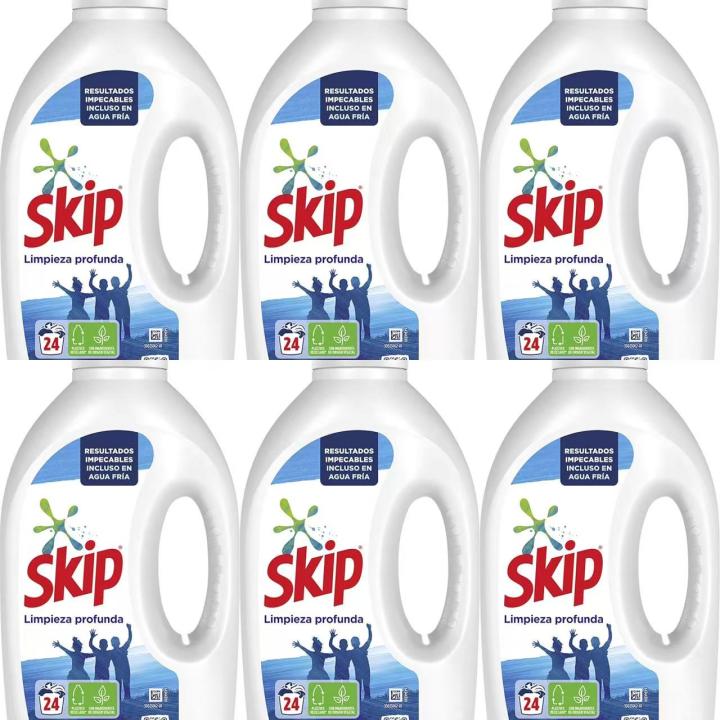 6x Skip Limpieza Profunda Detergente 24 Lavados
