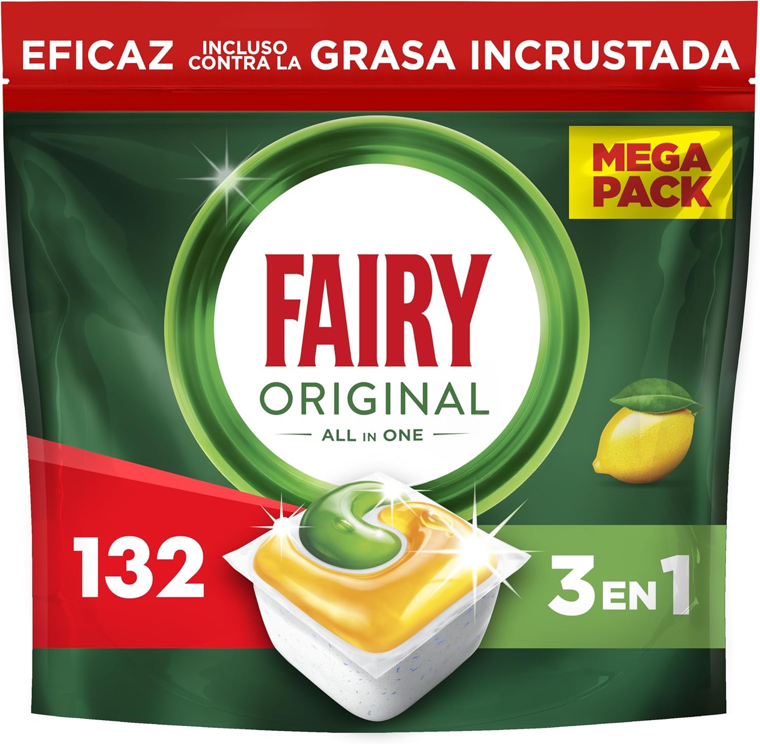 Fairy Original 132 Cápsulas Lavavajillas