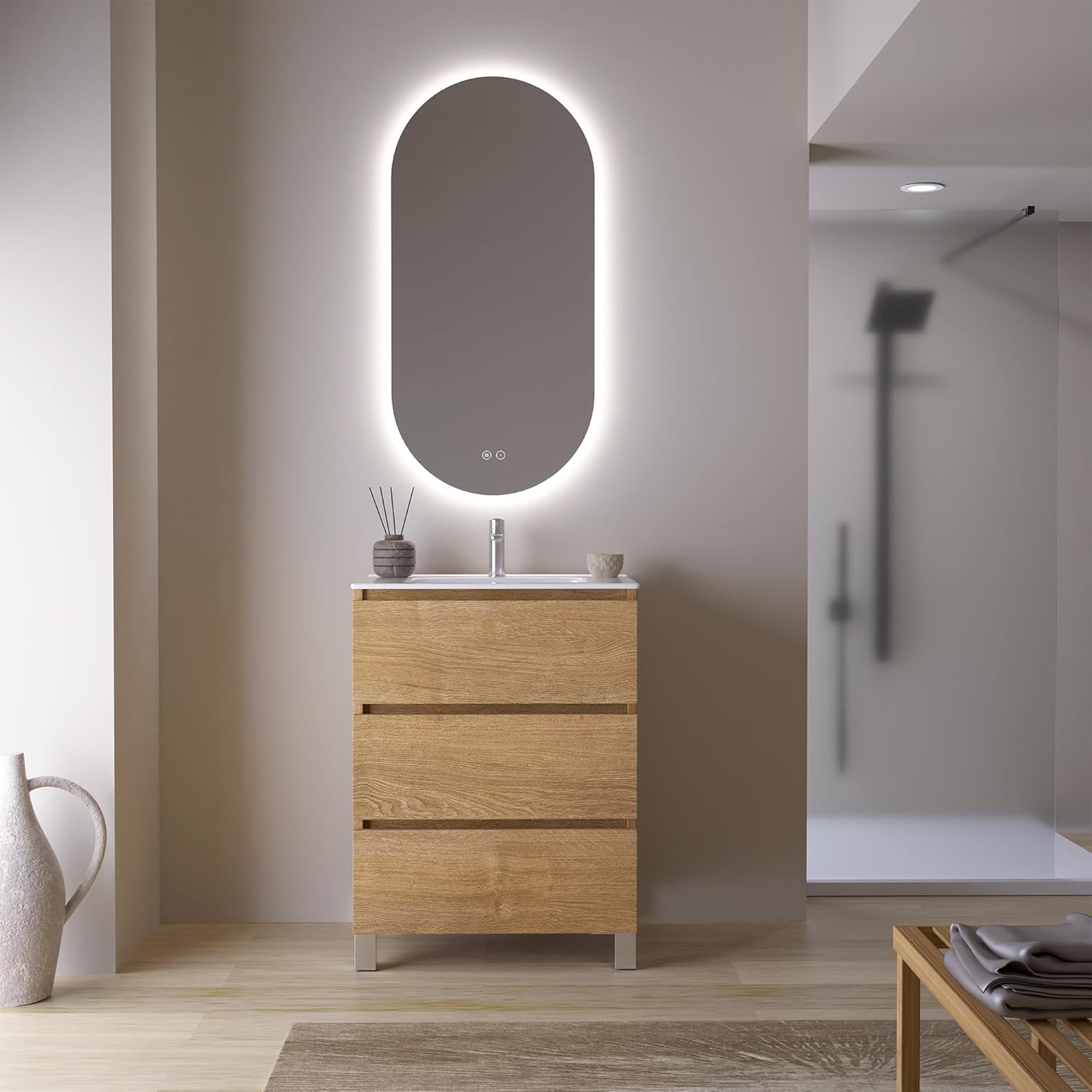 Artysan Oval Conjunto de Mueble de Baño
